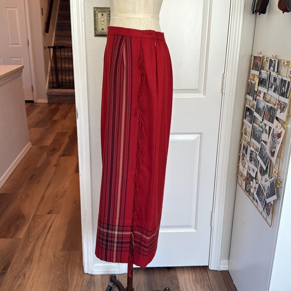 90s vintage southwest fringe midi skirt - Picture 10 of 12